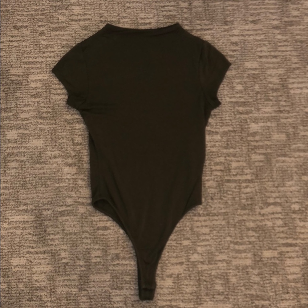 Army Green short sleeve bodysuit naked wardrobe